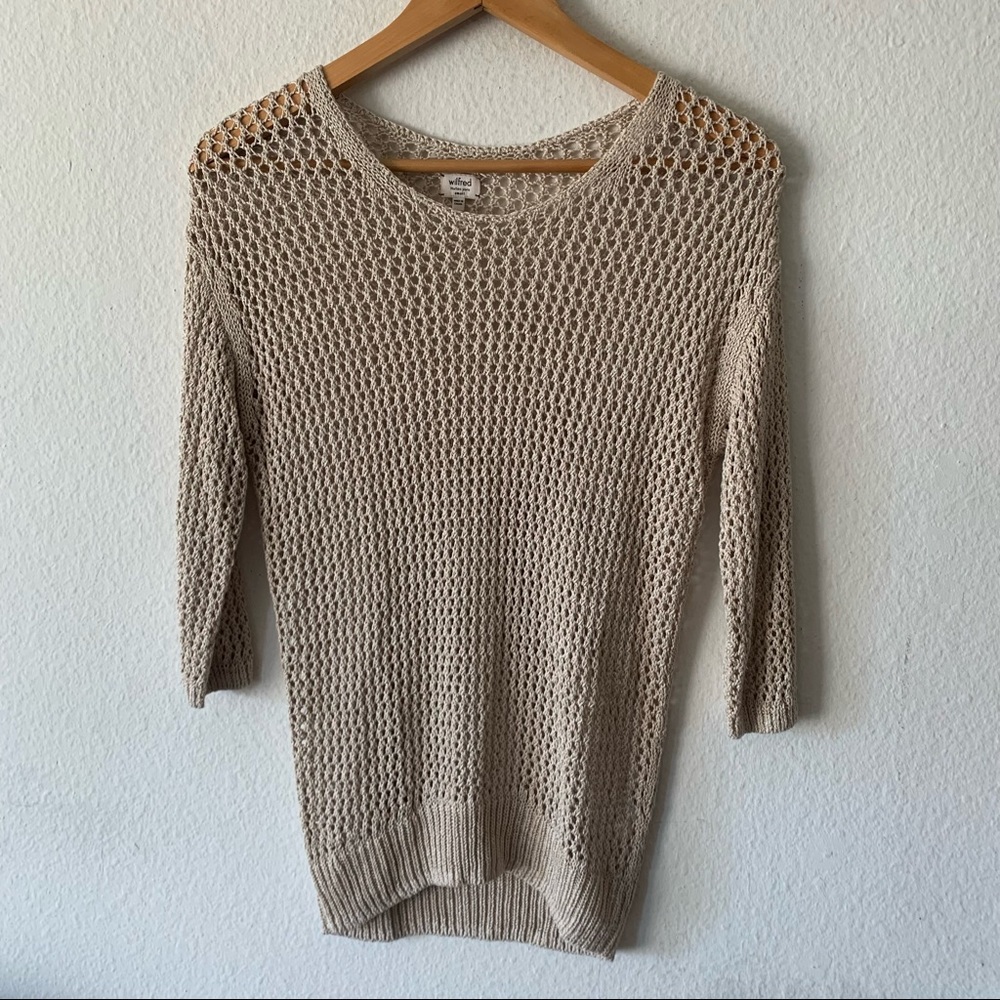 Aritzia Wilfred Italian Yarn  Knit crochet sweater